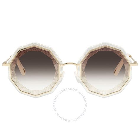 chloe ce160s sunglasses|Chloe Ladies Gold Tone Round Sunglasses CE160S 859 52.